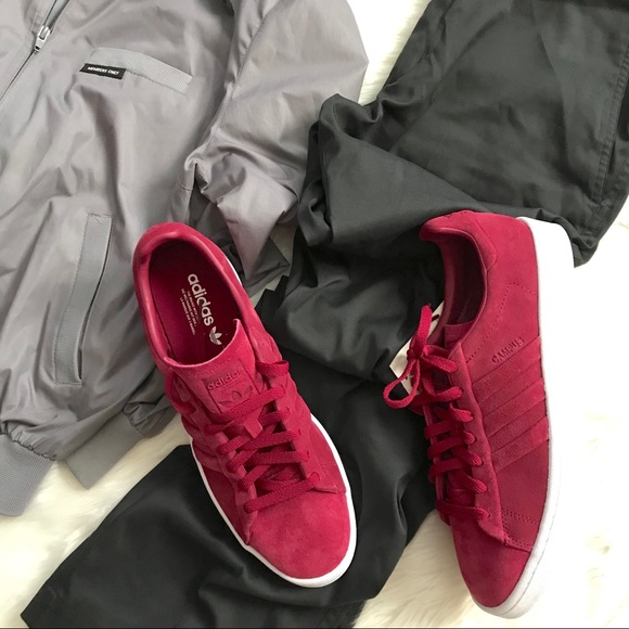 adidas campus shoes burgundy